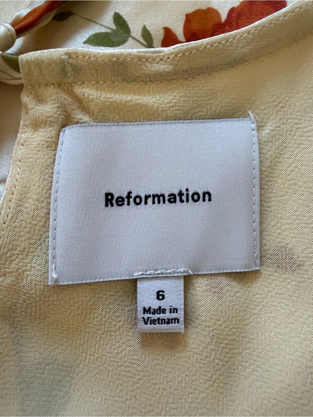 NEW Reformation Anaiis Silk Long Yellow Floral Backless Dress Crescendo US6 UK10 - Picture 15 of 16